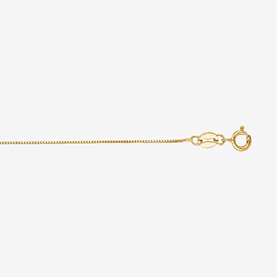 Womens 14K Gold 18 Inch Box Chain Necklace