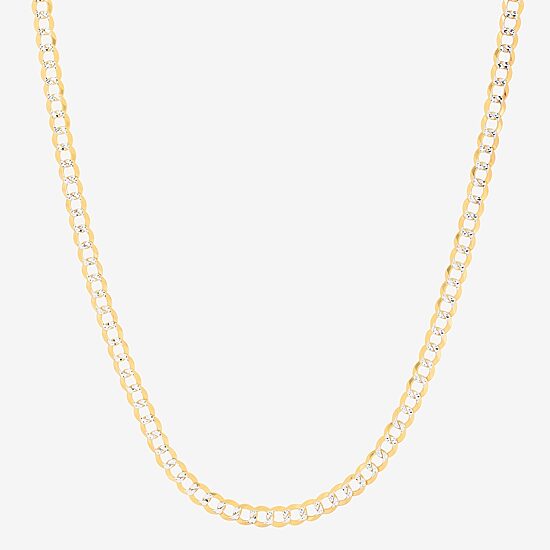 Mens 14K Gold 8 1/2 Inch Solid Curb Chain Bracelet