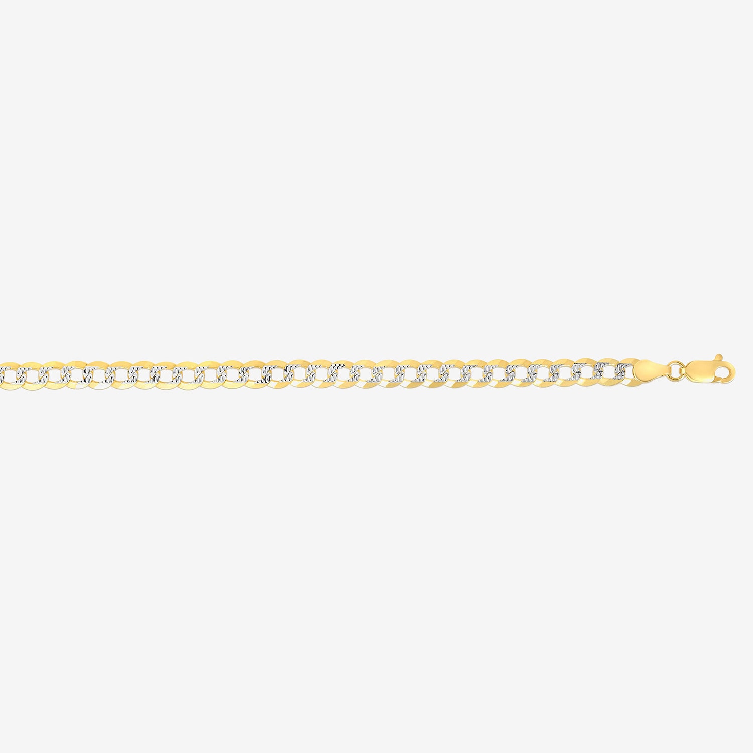 Mens 14K Gold 8 1/2 Inch Solid Curb Chain Bracelet
