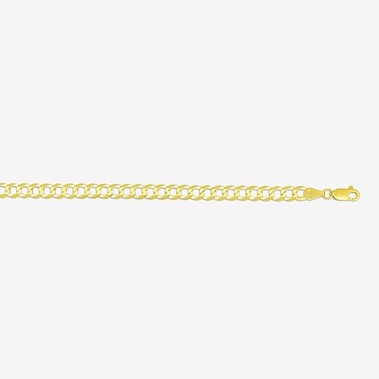 Mens 14K Gold 8 1/2 Inch Solid Curb Chain Bracelet