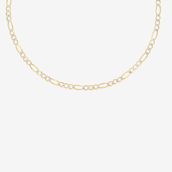 Unisex Adult 14K Gold 18 Inch Figaro Chain Necklace