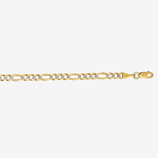 Unisex Adult 14K Gold 18 Inch Figaro Chain Necklace