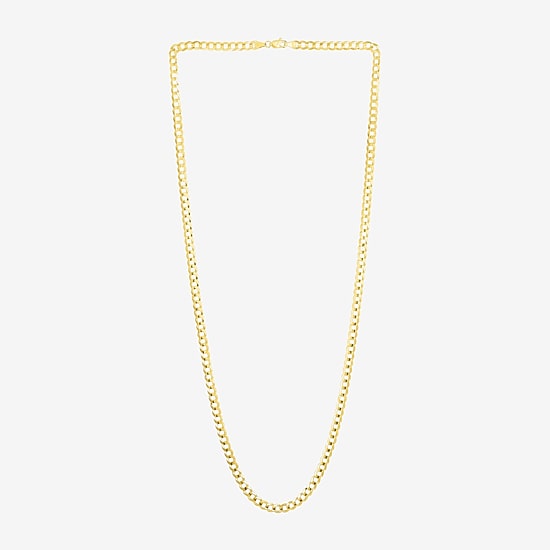 Mens 14K Gold 24 Inch Curb Chain Necklace