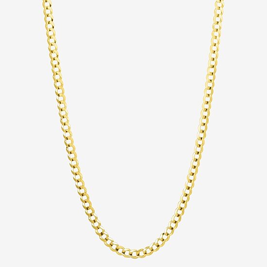 Mens 14K Gold 24 Inch Curb Chain Necklace