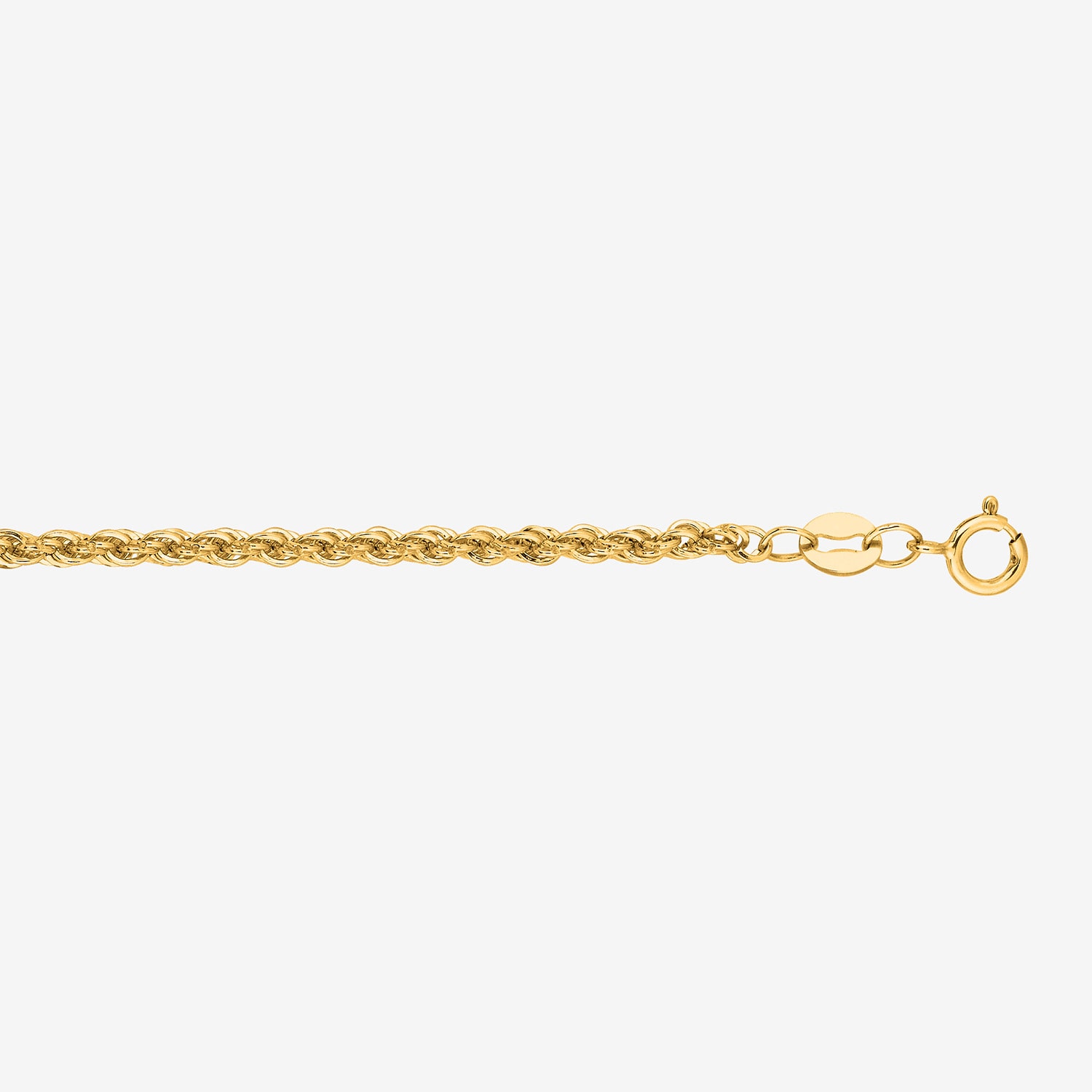 Unisex Adult 14K Gold 18 Inch Rope Chain Necklace