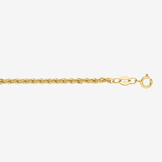 Unisex Adult 14K Gold 18 Inch Rope Chain Necklace