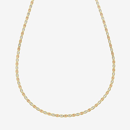 Womens 14K Gold 18 Inch Valentino Chain Necklace