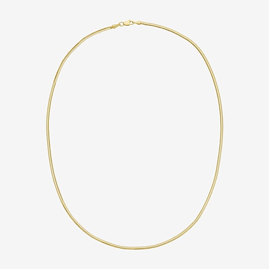 Unisex Adult 14K Gold 18 Inch Snake Chain Necklace