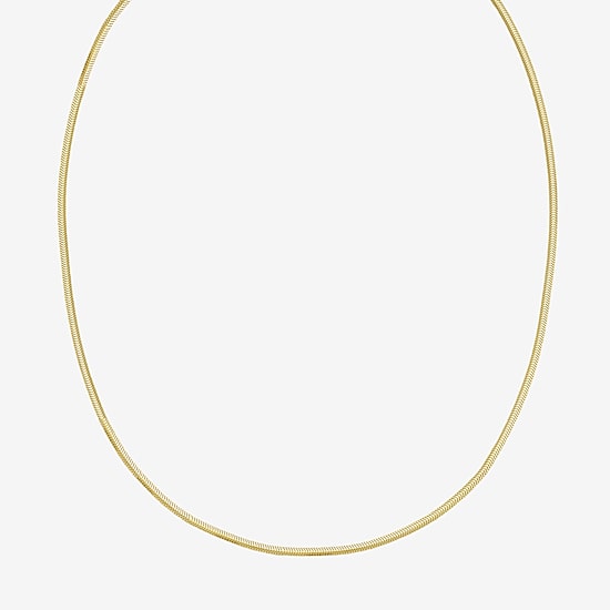 Unisex Adult 14K Gold 18 Inch Snake Chain Necklace