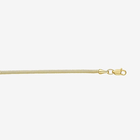 Unisex Adult 14K Gold 18 Inch Snake Chain Necklace