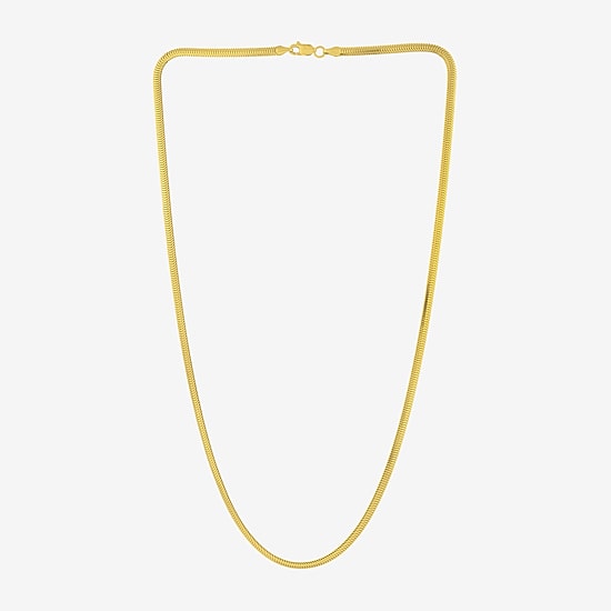Unisex Adult 14K Gold 20 Inch Snake Chain Necklace