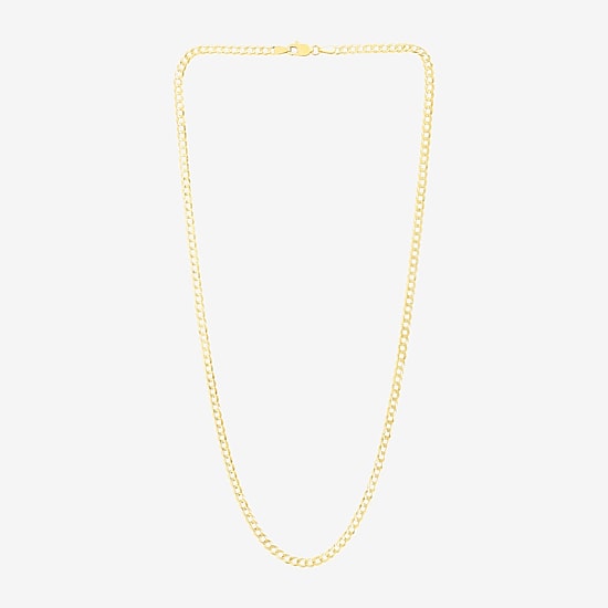 Mens 14K Gold 24 Inch Curb Chain Necklace