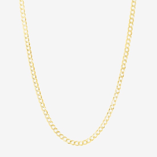 Mens 14K Gold 24 Inch Curb Chain Necklace