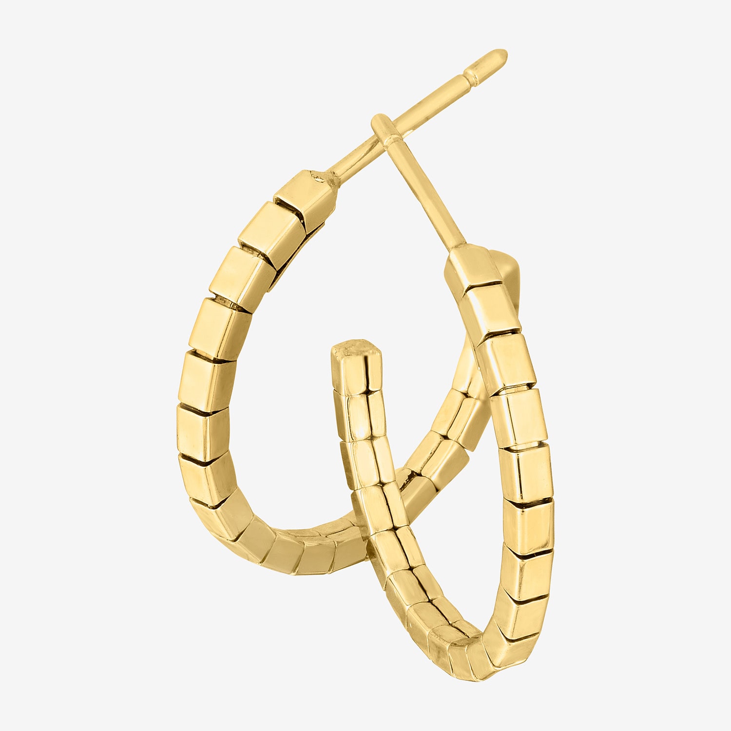 Womens 14K Gold 19.2mm Hoop Earrings
