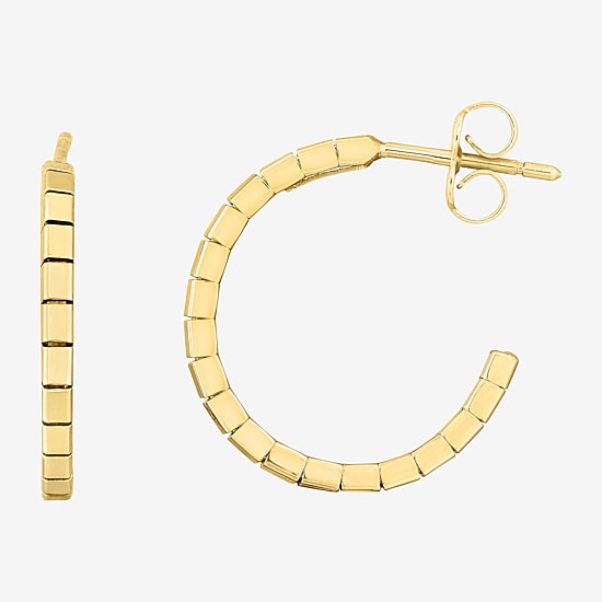 Womens 14K Gold 19.2mm Hoop Earrings