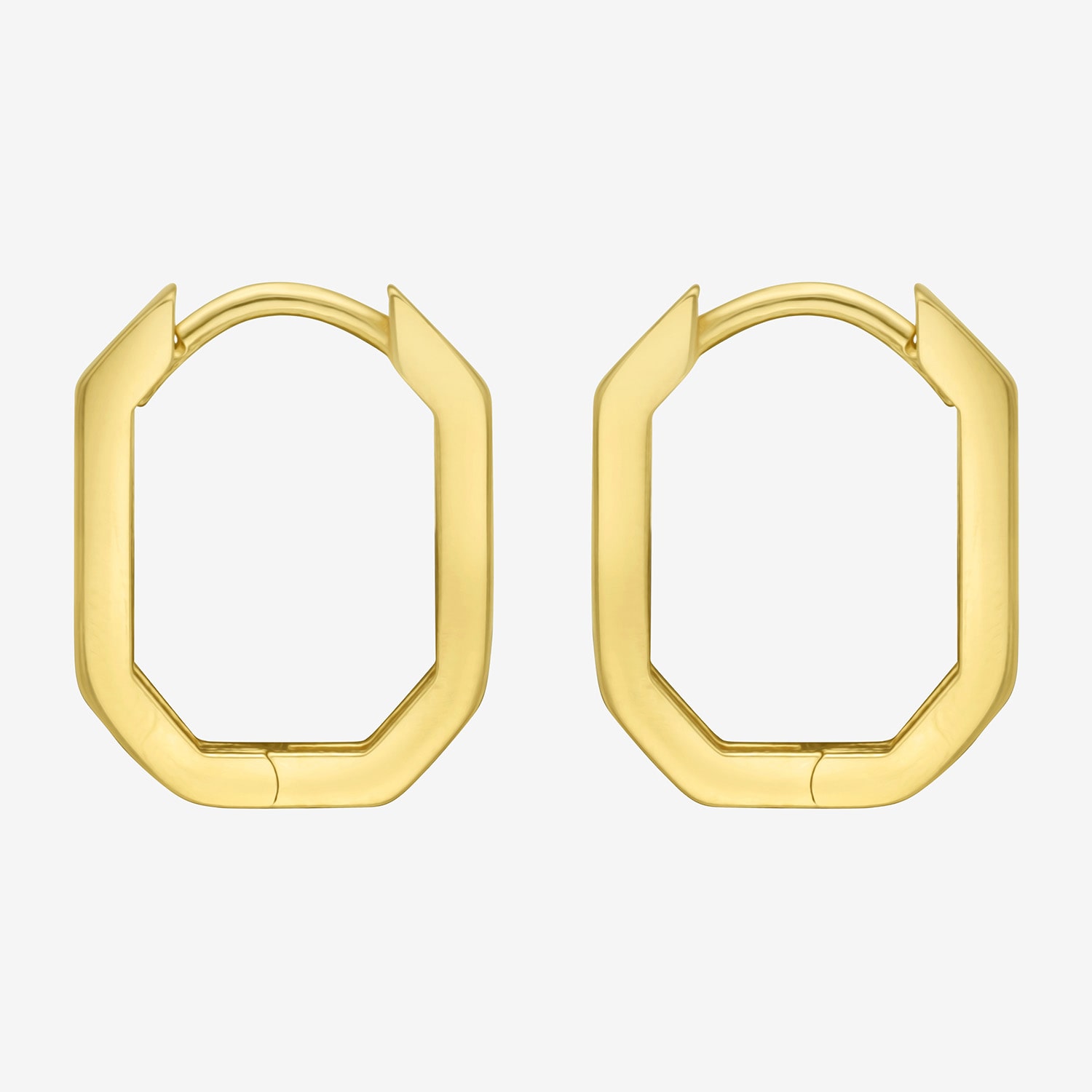Womens 14K Gold 14.4mm Hoop Earrings