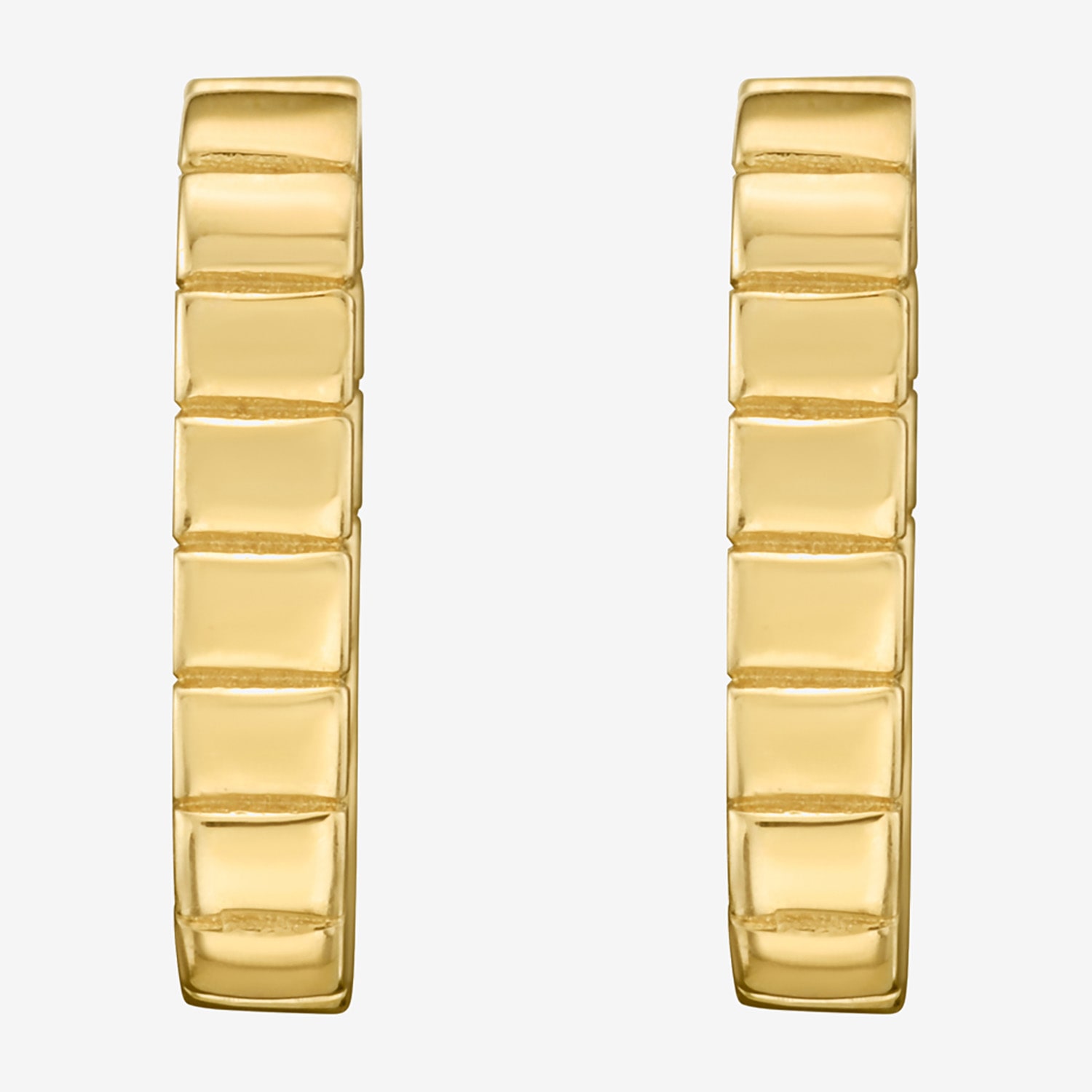 Gold Addiction Womens 14K Gold 13.8mm Oval Hoop Earrings