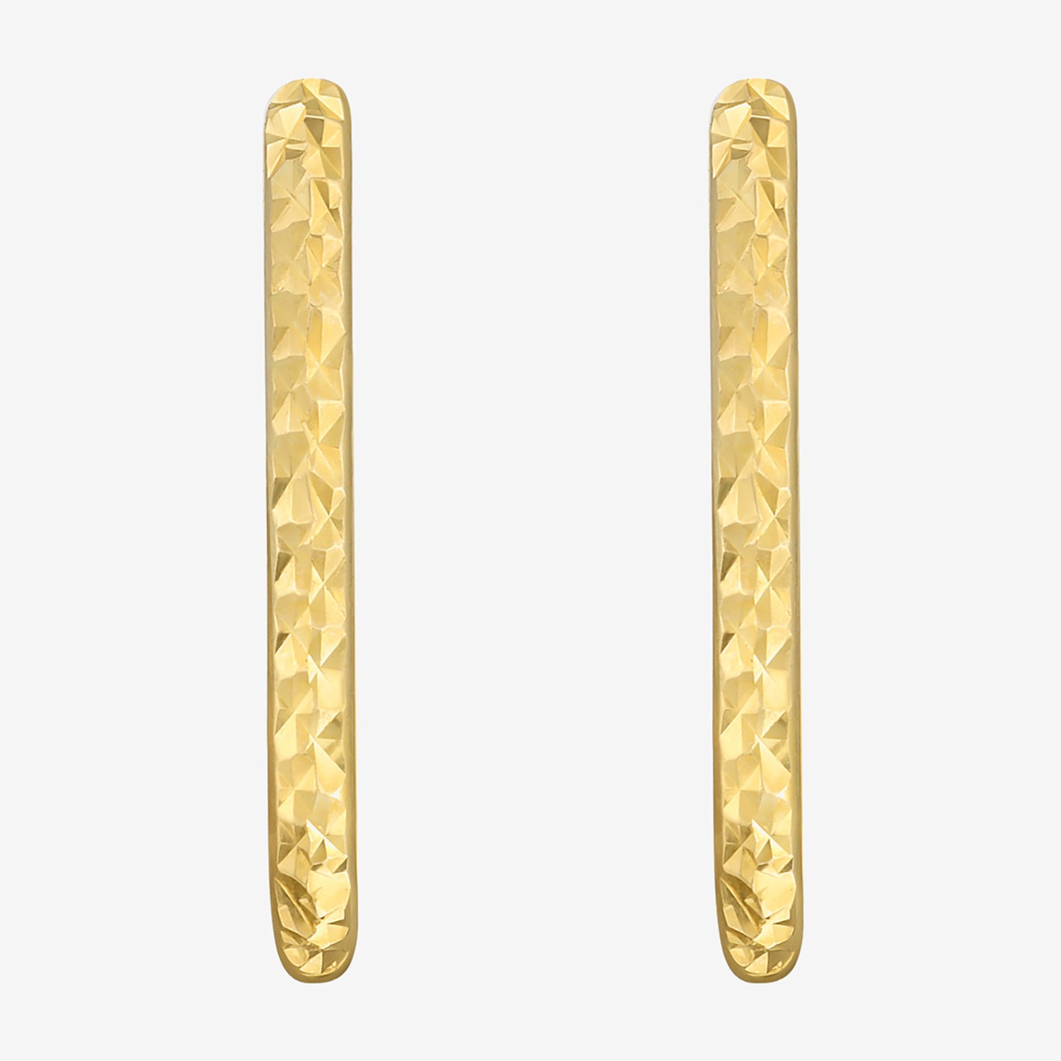 Gold Addiction Womens 14K Gold 20.2mm Oval Hoop Earrings