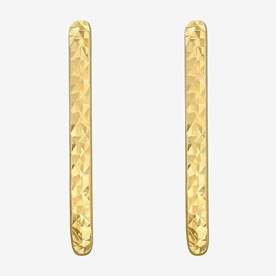 Gold Addiction Womens 14K Gold 20.2mm Oval Hoop Earrings