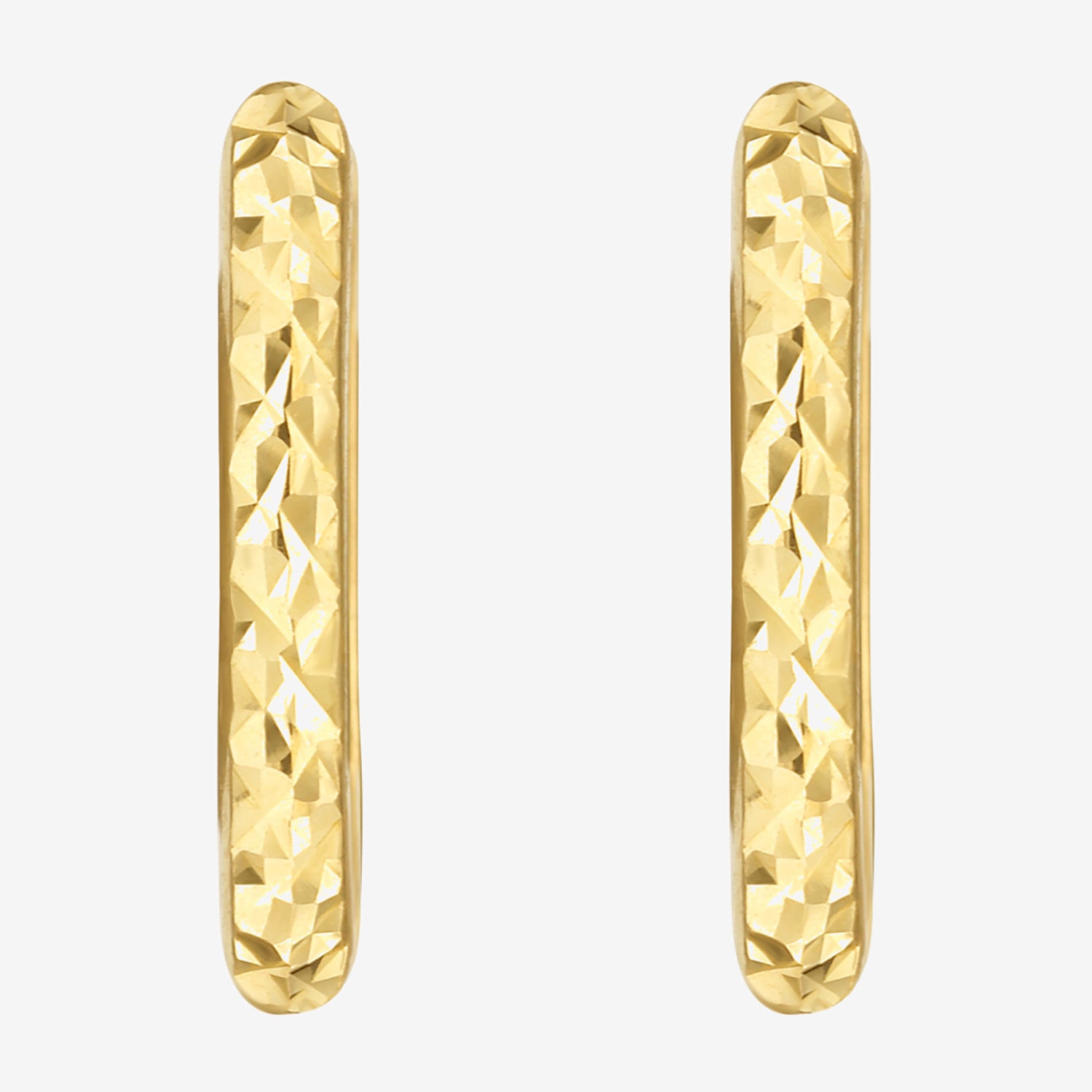 Gold Addiction Womens 14K Gold 14.1mm Hoop Earrings