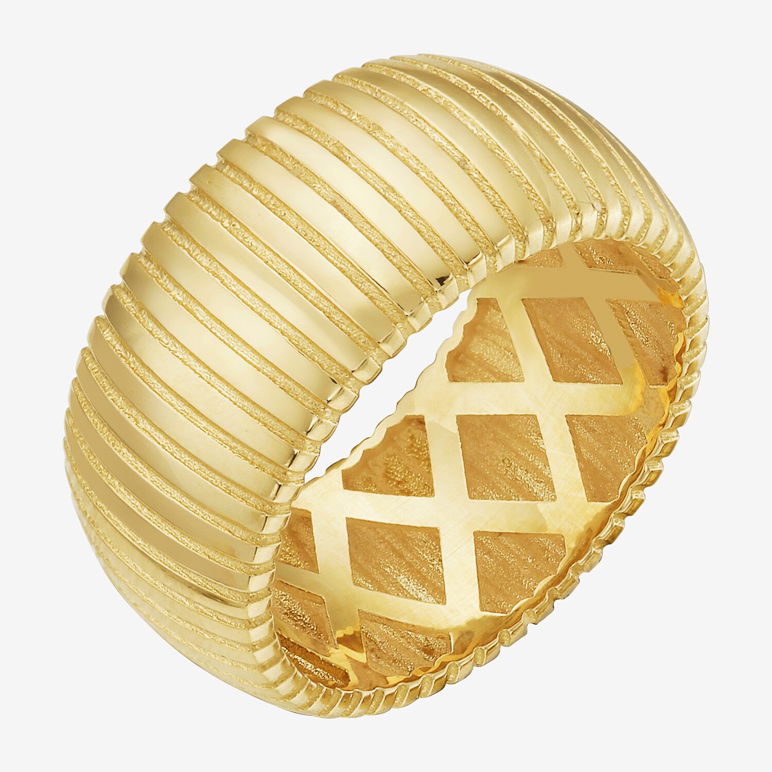 Womens 10MM 14K Gold Band