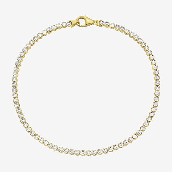 Womens 14K Gold 7.25 Inch Fashion Chain Bracelet