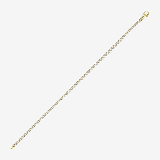 Womens 14K Gold 7.25 Inch Fashion Chain Bracelet