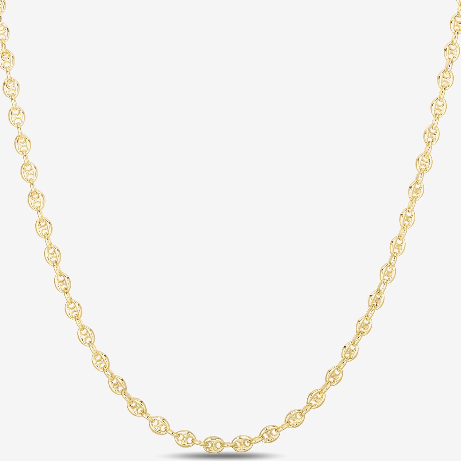 Gold Addiction Unisex Adult 14K Gold 7 Inch Solid Mariner Chain Bracelet