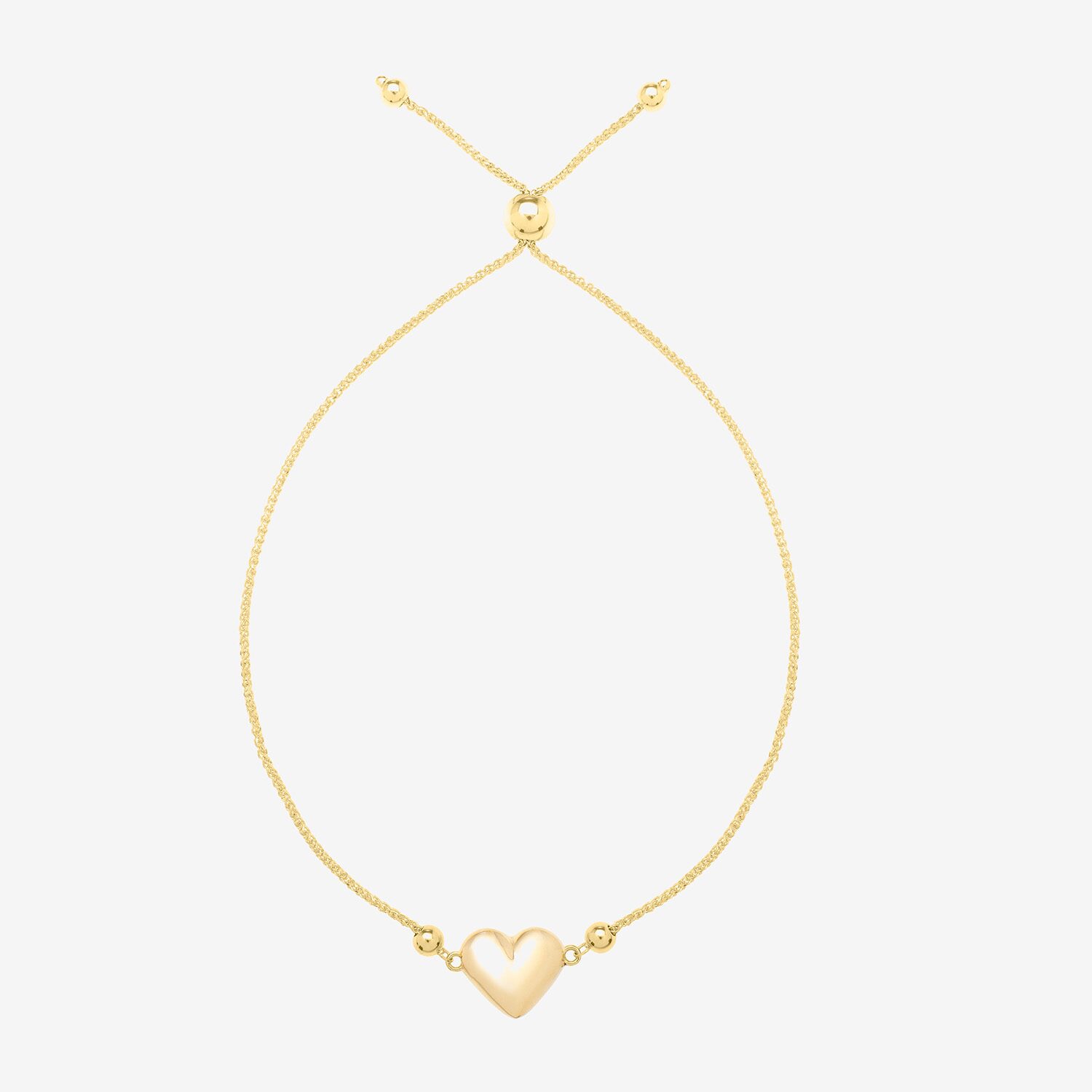Womens 14K Gold 9 Inch Wheat Chain Bracelet
