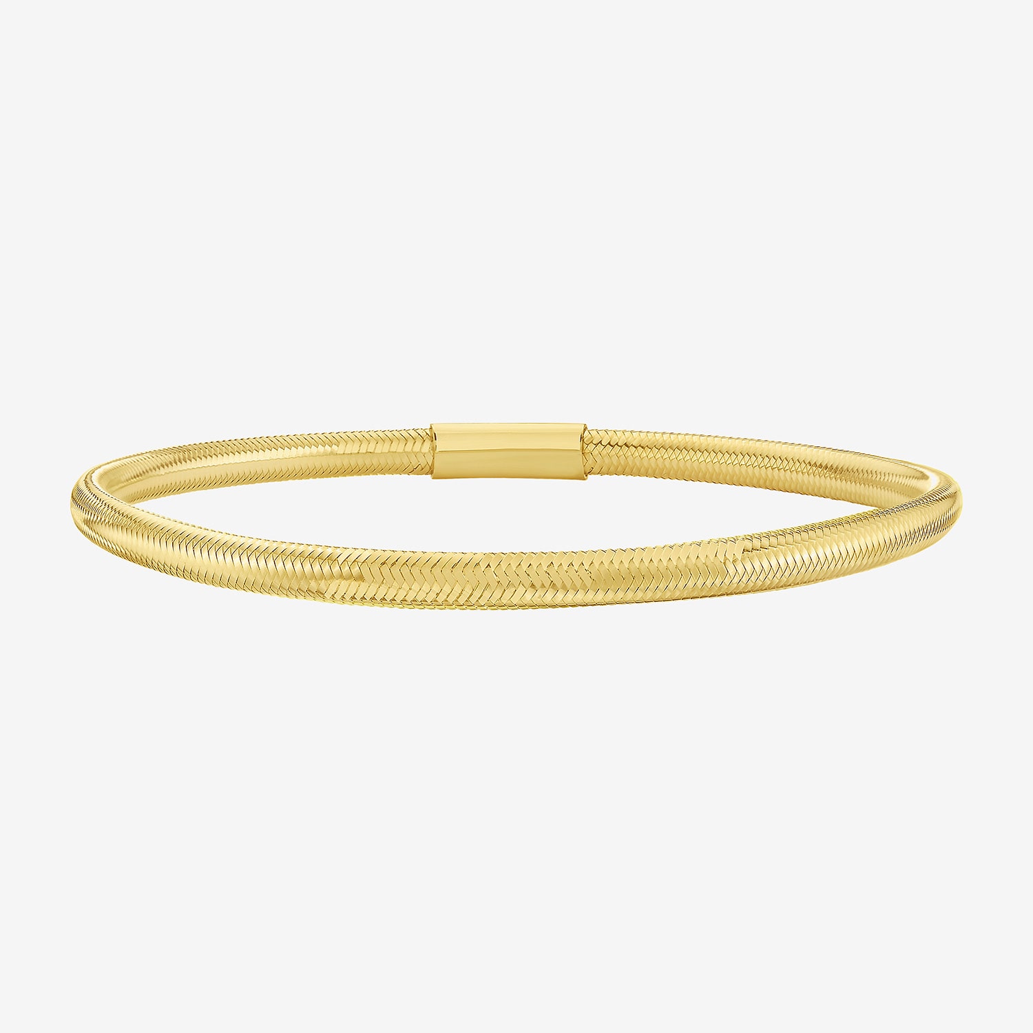 Unisex Adult 14K Gold Bangle Bracelet