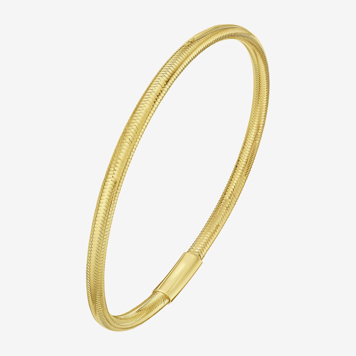 Unisex Adult 14K Gold Bangle Bracelet