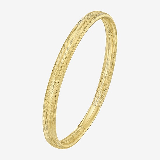 Unisex Adult 14K Gold Bangle Bracelet