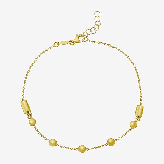 Womens 14K Gold 8 1/2 Inch Cable Chain Bracelet