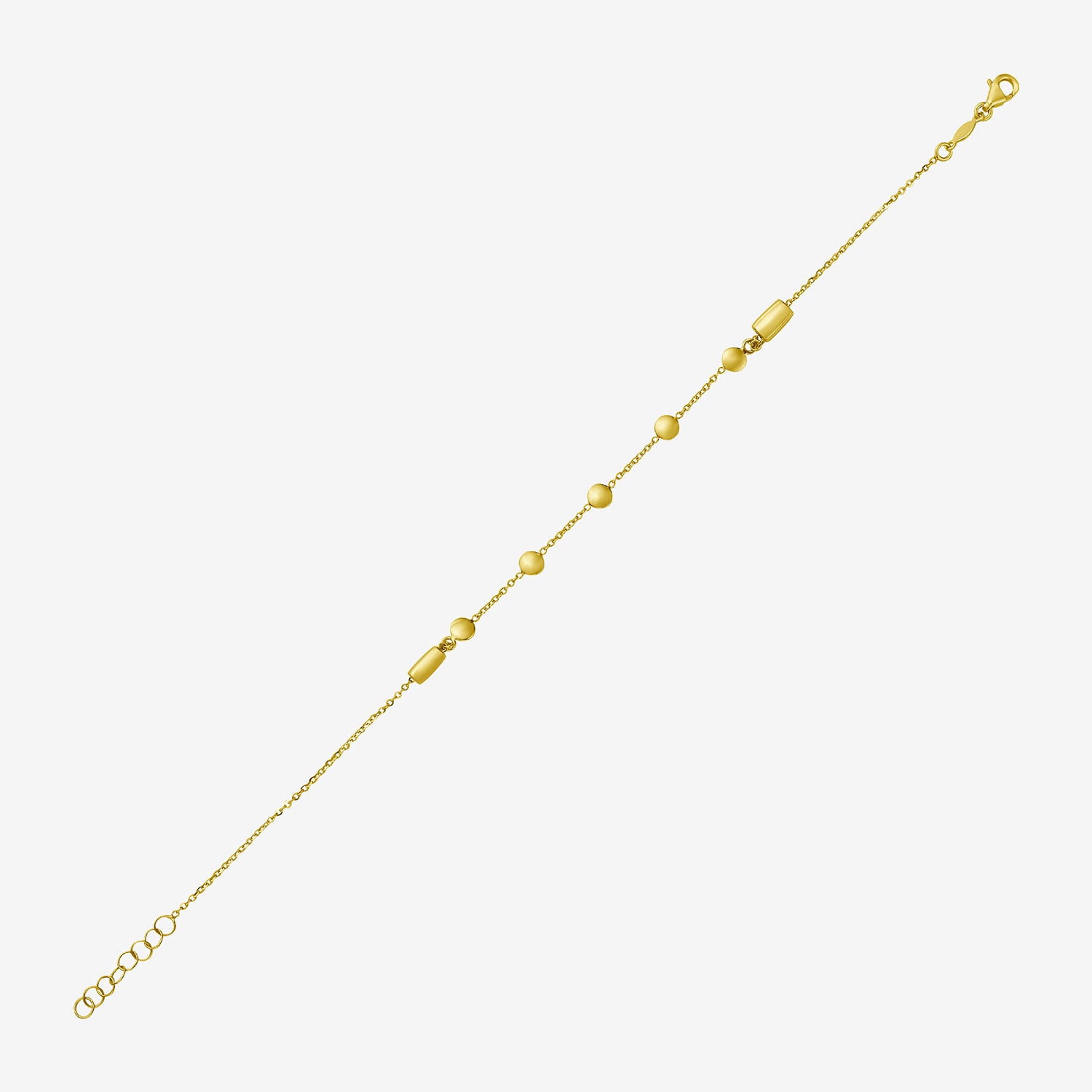 Womens 14K Gold 8 1/2 Inch Cable Chain Bracelet