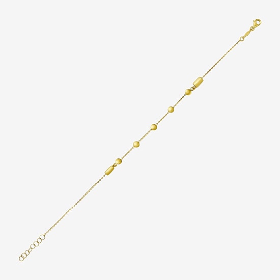 Womens 14K Gold 8 1/2 Inch Cable Chain Bracelet