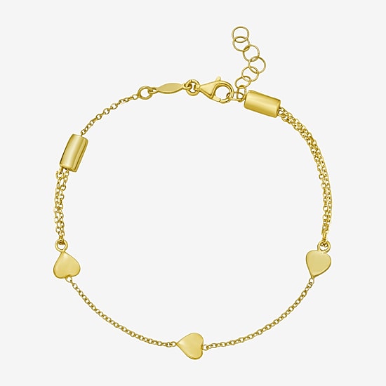 Womens 14K Gold 8 1/2 Inch Cable Chain Bracelet