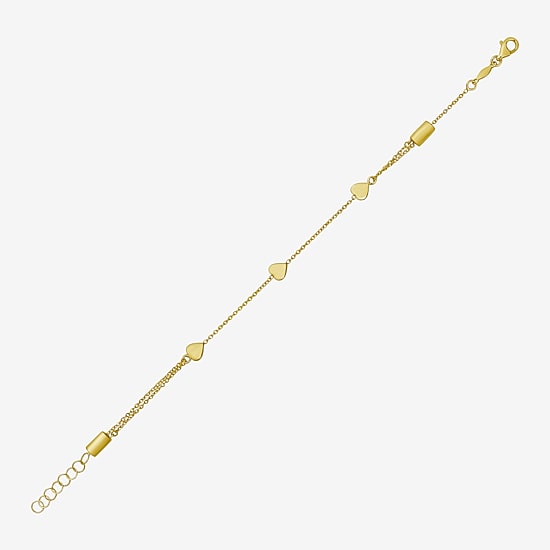 Womens 14K Gold 8 1/2 Inch Cable Chain Bracelet