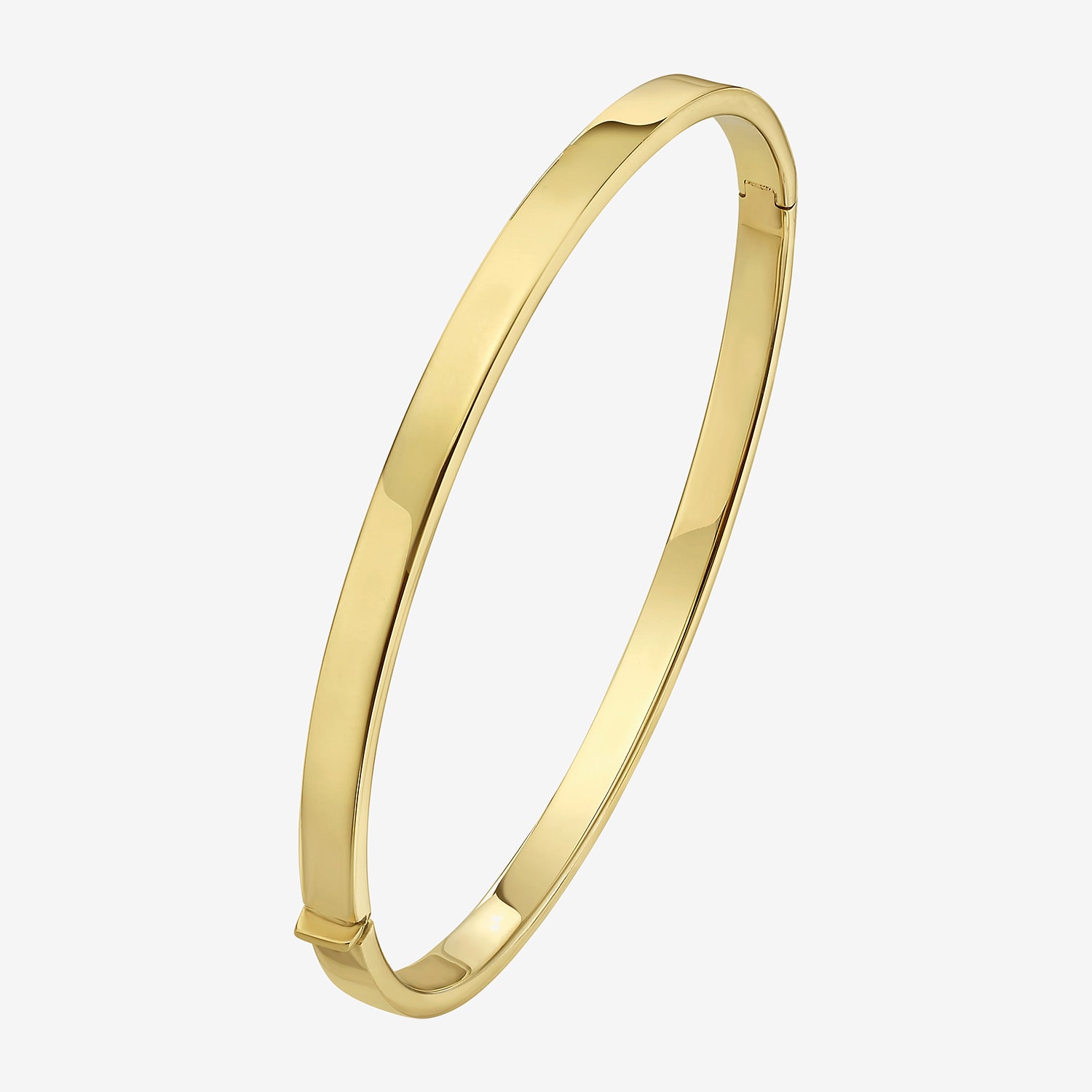Unisex Adult 14K Gold Bangle Bracelet
