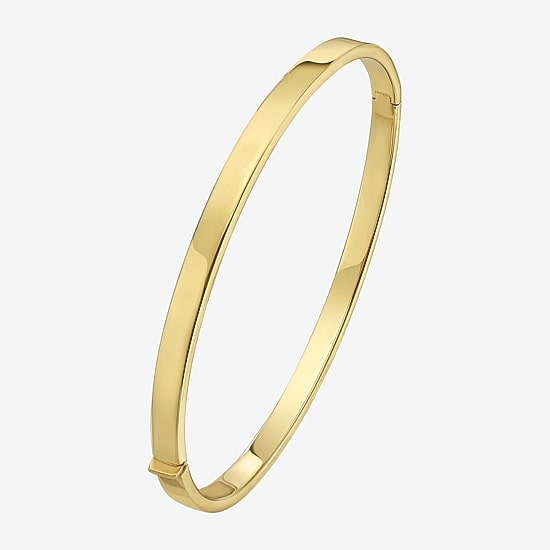 Unisex Adult 14K Gold Bangle Bracelet