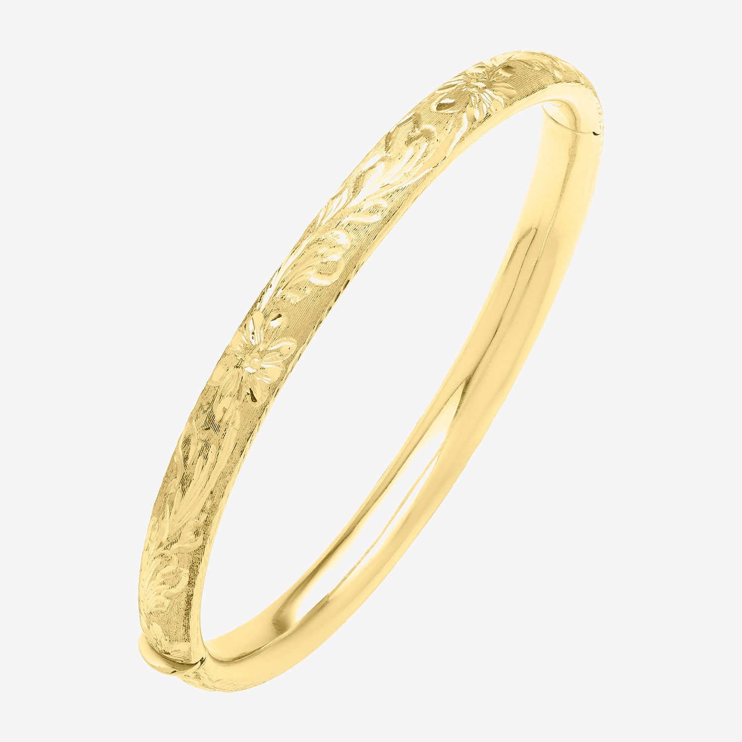 Womens 14K Gold Bangle Bracelet