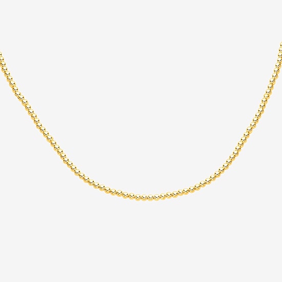 Gold Addiction Unisex Adult 14K Gold 8 Inch Bead Chain Bracelet