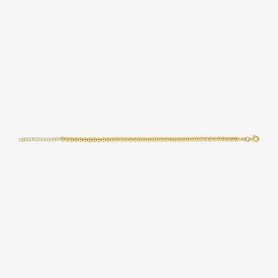 Gold Addiction Unisex Adult 14K Gold 8 Inch Bead Chain Bracelet