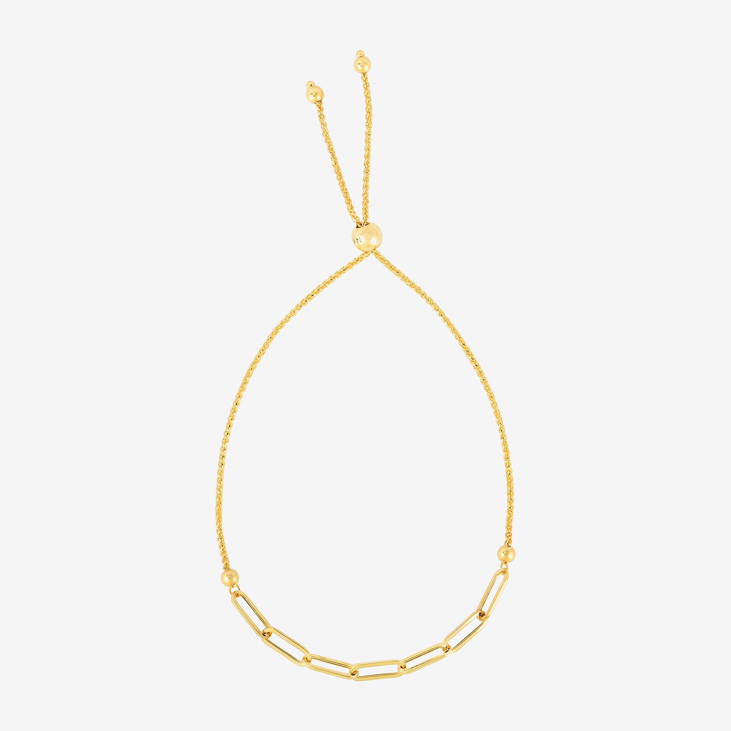 Gold Addiction Womens 14K Gold 9 1/4 Inch Wheat Chain Bracelet