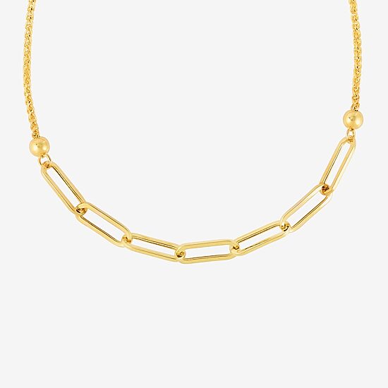 Gold Addiction Womens 14K Gold 9 1/4 Inch Wheat Chain Bracelet