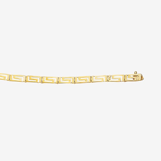 Unisex Adult 14K Gold 7.25 Inch Solid Link Chain Bracelet