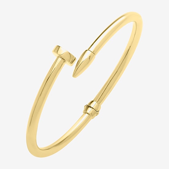 Gold Addiction Unisex Adult 14K Gold Bangle Bracelet