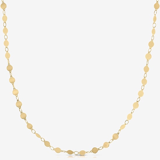 Womens 14K Gold 18 Inch Chain Necklace