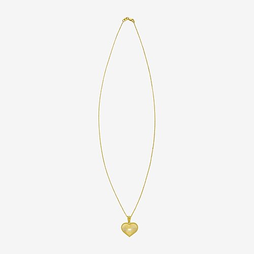 Womens 14K Gold Heart 18 Inch Pendant Necklace, One Size, Yellow