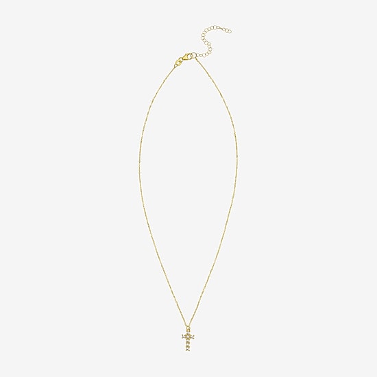 Cross Unisex Adult 14K Gold Cross 18 Inch Pendant Necklace