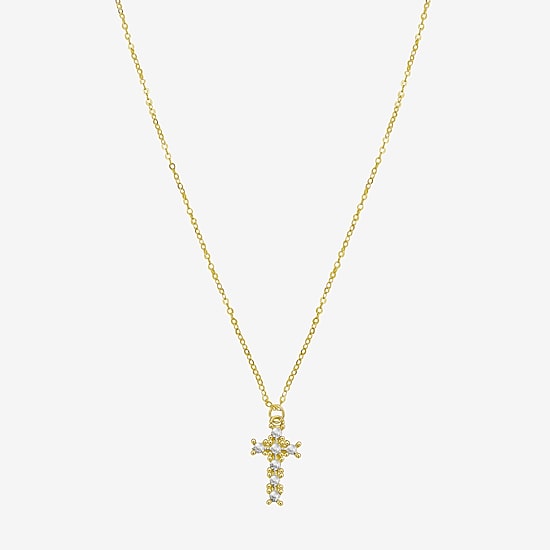 Cross Unisex Adult 14K Gold Cross 18 Inch Pendant Necklace
